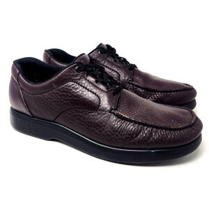 SAS Men's PowerStep Moc Toe Leather Walking Shoes Oxblood Men's 13 M